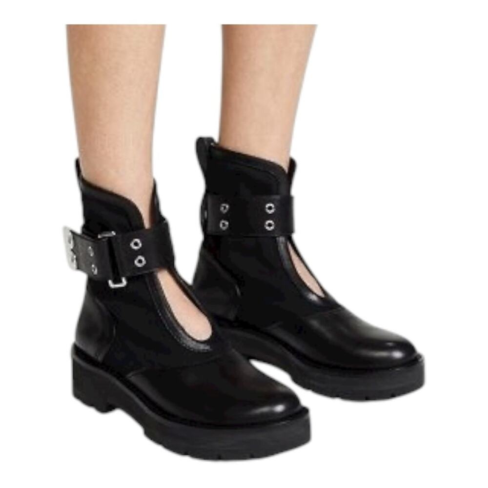 3.1 Phillip Lim Black Cat Combat Boot Size 38 US 8